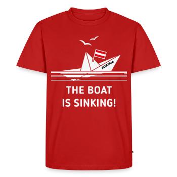 Le bateau coule ! (Autriche / Österreich / NÉG) - T-shirt Premium bio Homme - rouge - Devant - Nico (187cm)