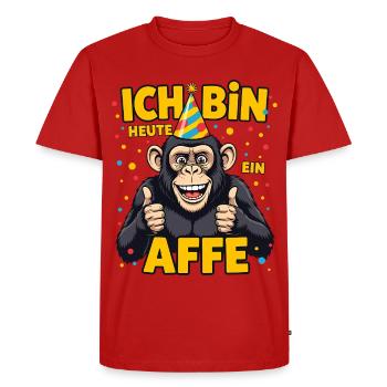 Monkey Costume Confetti Animal Carnival Carnival Colorful - Men's Premium Organic T-Shirt - red - Front - Nico (187cm)