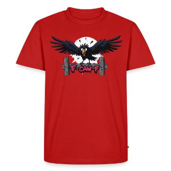 F-Caw-F Graffiti Raven Appearance - Men's Premium Organic T-Shirt - red - Front - Nico (187cm)