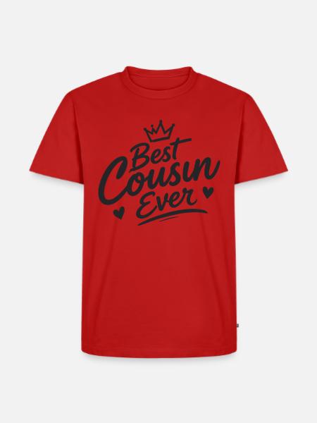 Best Cousin Ever - Männer Premium Bio T-Shirt - Rot