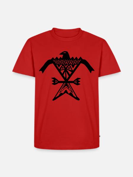 Totemadler (Schwarz) - Männer Premium Bio T-Shirt - Rot