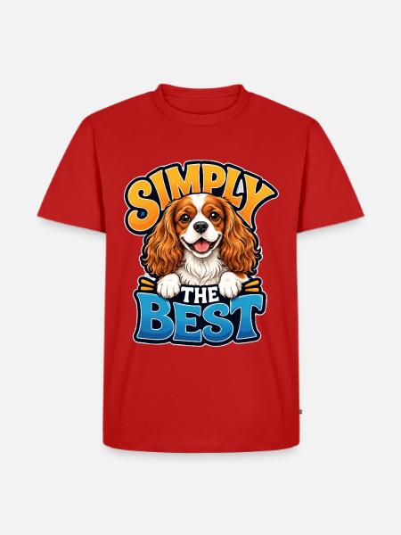 Kavallerier King Charles Spaniel - Männer Premium Bio T-Shirt - Rot