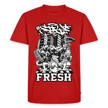 Breakdance B-Boy Streetdance Design Hip Hop Danse - T-shirt Premium bio Homme - rouge - Devant - Nico (187cm)