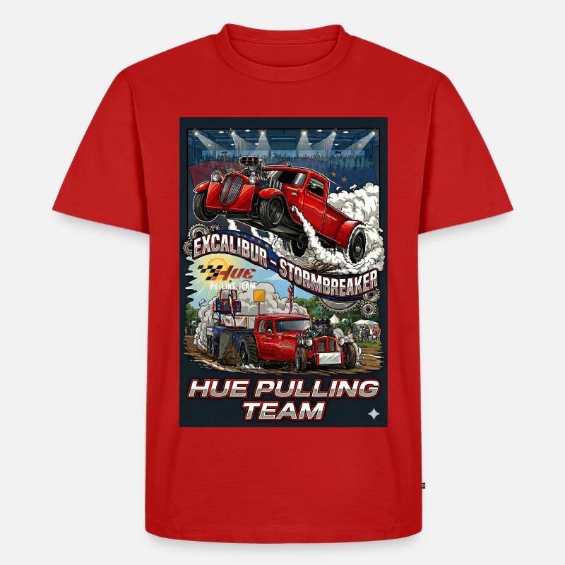 Tshirt_Hue_Pulling_Team - Männer Premium Bio T-Shirt - Rot