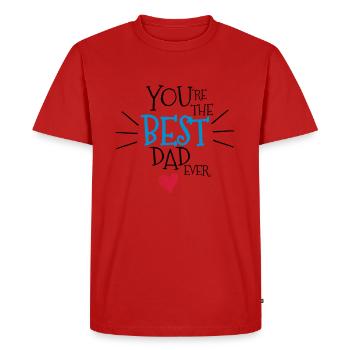 Best dad ever - Men's Premium Organic T-Shirt - red - Front - Nico (187cm)