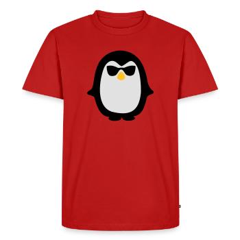 pinguin - Men's Premium Organic T-Shirt - red - Front - Nico (187cm)
