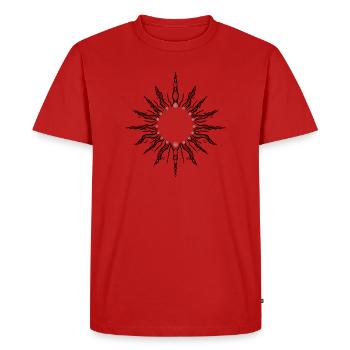 Soleil, Milieu d’été, Été - T-shirt Premium bio Homme - rouge - Devant - Nico (187cm)