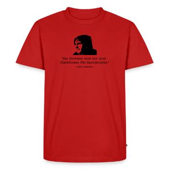 Dutschke Parties - Men's Premium Organic T-Shirt - red - Front - Nico (187cm)