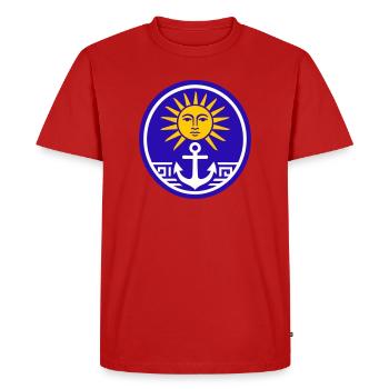Grèce Soleil - T-shirt Premium bio Homme - rouge - Devant - Nico (187cm)