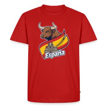 Toro Español con Barcelona - T-shirt Premium bio Homme - rouge - Devant - Nico (187cm)