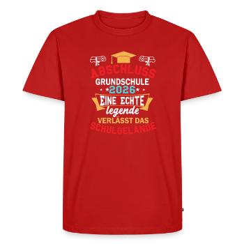 Graduation 2026: A true legend - Men's Premium Organic T-Shirt - red - Front - Nico (187cm)