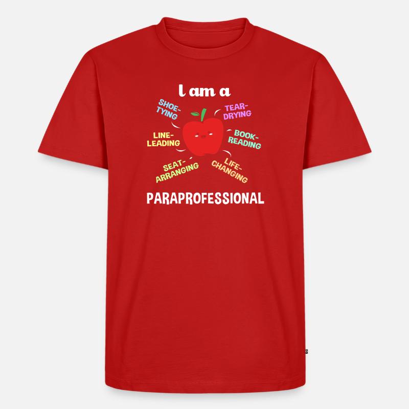 Lehrerassistent Paraprofessional Paraeducator - Männer Premium Bio T-Shirt - Rot