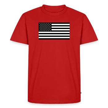 LE DRAPEAU AMÉRICAIN - T-shirt Premium bio Homme - rouge - Devant - Nico (187cm)
