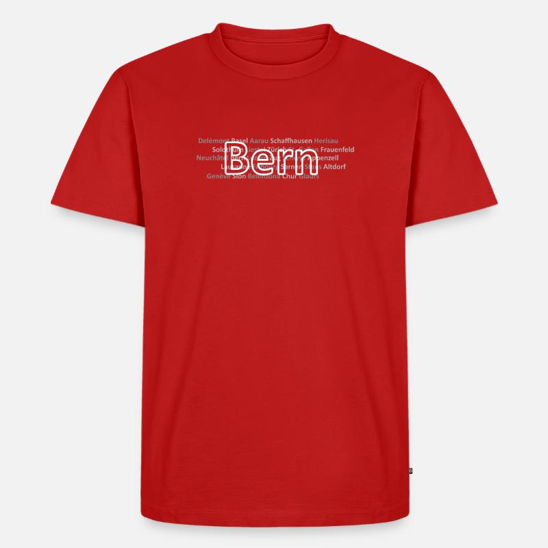 Schweizer Städte Bern - Männer Premium Bio T-Shirt - Rot