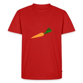 carotte - T-shirt Premium bio Homme - rouge - Devant - Nico (187cm)