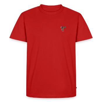 Flower vase - Men's Premium Organic T-Shirt - red - Front - Nico (187cm)