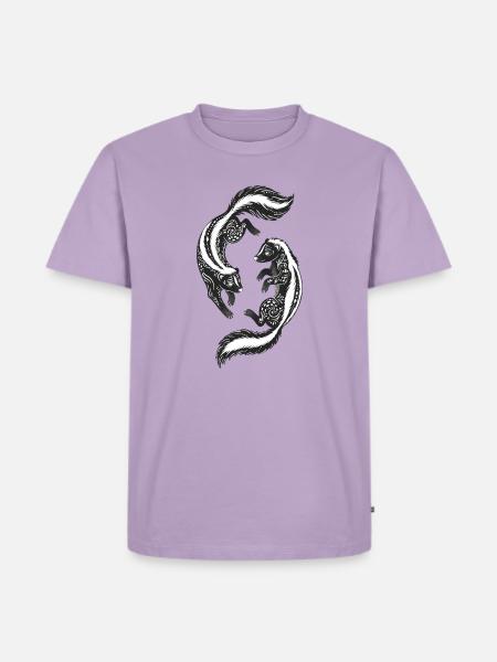 Mandala Stinktiere – Kunstvolle Ornamente - Männer Premium Bio T-Shirt - Lavendel
