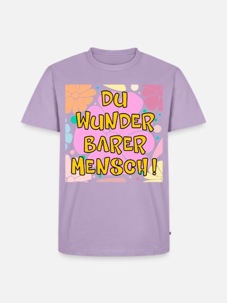 Du wunderbarer Mensch - Männer Premium Bio T-Shirt - Lavendel