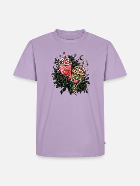 Gothic Milkshake – Dark Aesthetic - Männer Premium Bio T-Shirt - Lavendel
