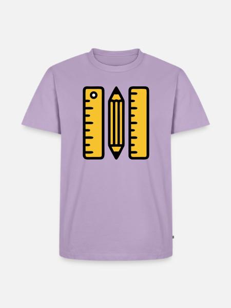Règles-stylo dessinant l’architecture - T-shirt Premium bio Homme - lavande