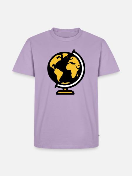 Globe Globe Earth School - Men's Premium Organic T-Shirt - lavender