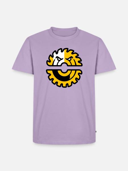 Circular Saw Mascot Logo - Men's Premium Organic T-Shirt - lavender