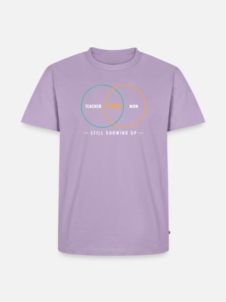 Lehrer-Mutter-Müde-Venn-Diagramm - Männer Premium Bio T-Shirt - Lavendel