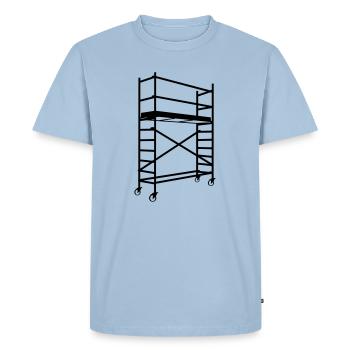 Scaffolding with wheels – shadow image - Men's Premium Organic T-Shirt - light blue - Front - Nico (187cm)
