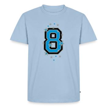 Le nombre sept, et les étoiles 7 - T-shirt Premium bio Homme - bleu clair - Devant - Nico (187cm)