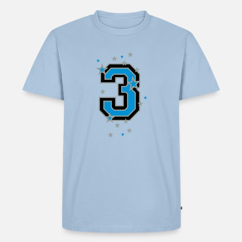Nummer Eins 1 - Männer Premium Bio T-Shirt - Hellblau