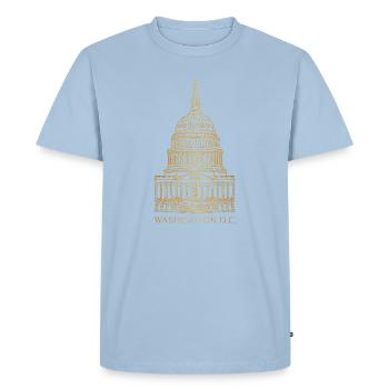 Capitole, siège du Congrès Washington D.C., États-Unis - T-shirt Premium bio Homme - bleu clair - Devant - Nico (187cm)