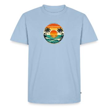 Endless Summer: Sea, Sun & Vibes - Men's Premium Organic T-Shirt - light blue - Front - Nico (187cm)