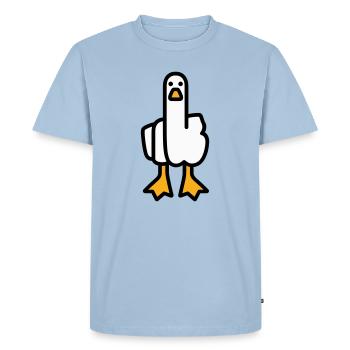 Oie de déclaration - T-shirt Premium bio Homme - bleu clair - Devant - Nico (187cm)