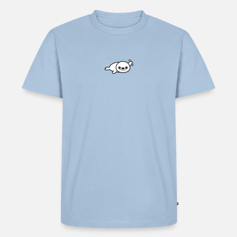Robbe - Männer Premium Bio T-Shirt - Hellblau