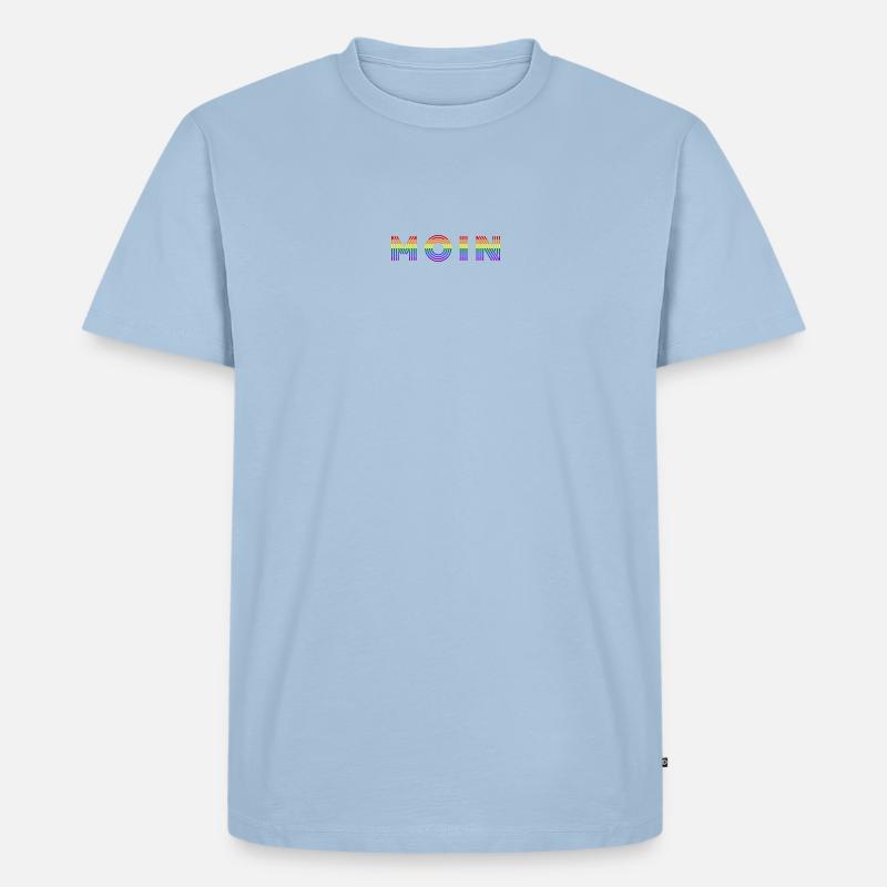 MOIN Regenbogen - Männer Premium Bio T-Shirt - Hellblau