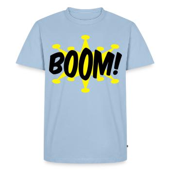 comic - Men's Premium Organic T-Shirt - light blue - Front - Nico (187cm)