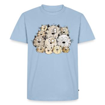 Funny cats I kitten cat gift I miss - Men's Premium Organic T-Shirt - light blue - Front - Nico (187cm)