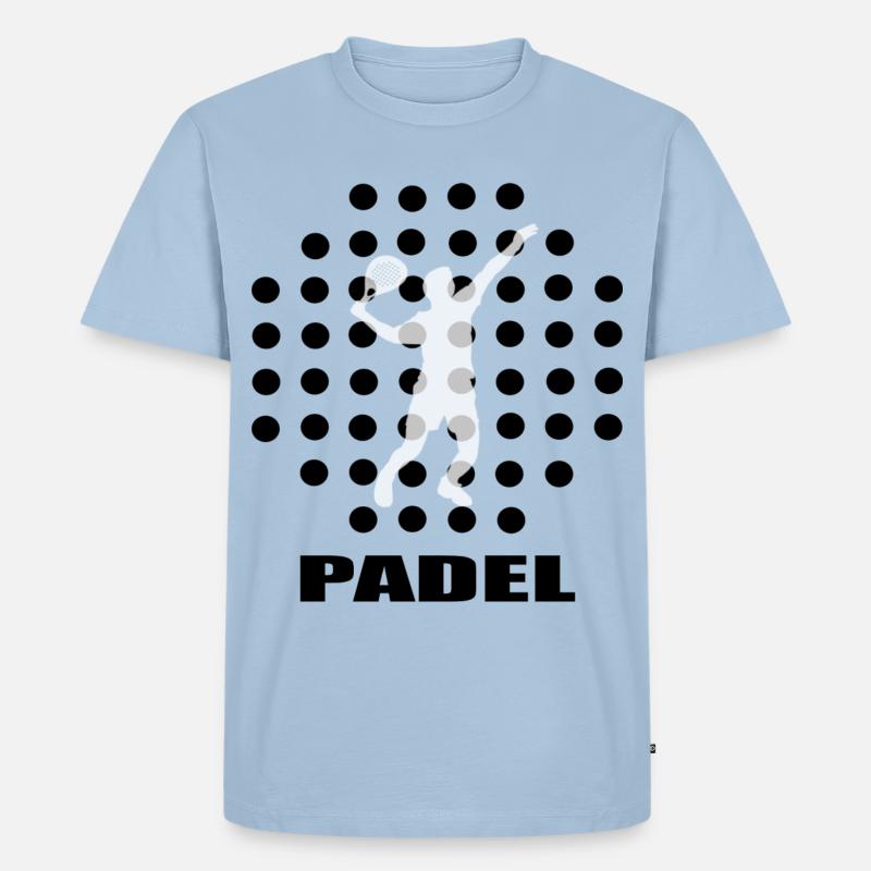 Padel - Männer Premium Bio T-Shirt - Hellblau