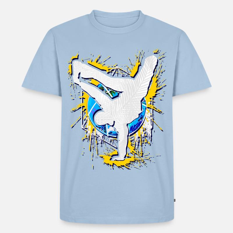 Breakdance - Breakdancer - Breakdancing - BBoy - Männer Premium Bio T-Shirt - Hellblau