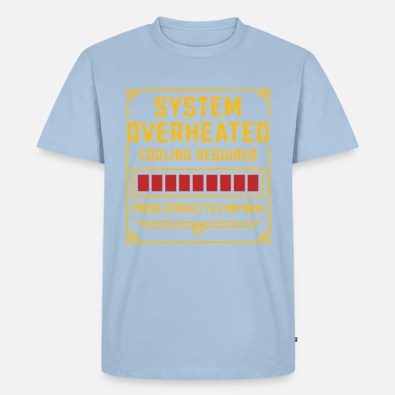 Surchauffe du système – Forge Tee - T-shirt Premium bio Homme - bleu clair