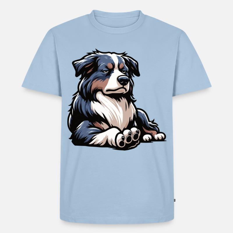 Australian Shepherd Aussie Aussiebesitzer Aussies - Männer Premium Bio T-Shirt - Hellblau