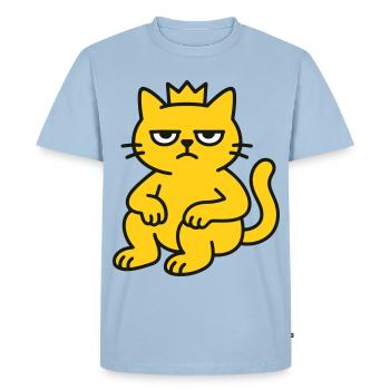 Roi des chats - T-shirt Premium bio Homme - bleu clair - Devant - Nico (187cm)