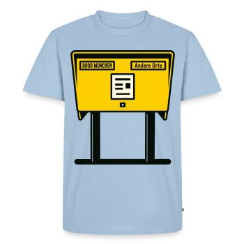 Boîte aux lettres jaune Munich - T-shirt Premium bio Homme - bleu clair - Devant - Nico (187cm)