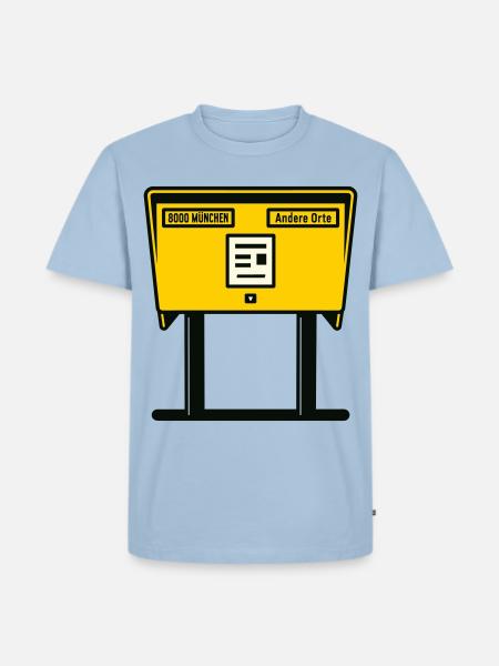 Munich Yellow Mailbox - Men's Premium Organic T-Shirt - light blue