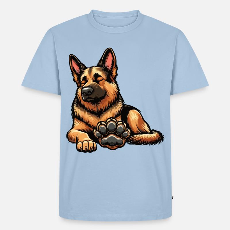 Deutscher Schäferhund Schäferhunde Schäferhunde - Männer Premium Bio T-Shirt - Hellblau