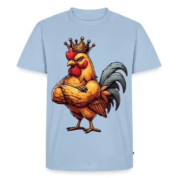 Poulets Poulet Amoureux des poules Coq Propriétaire de poulets - T-shirt Premium bio Homme - bleu clair - Devant - Nico (187cm)