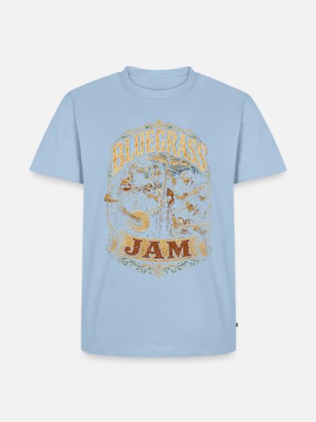 Bluegrass Musik - Männer Premium Bio T-Shirt - Hellblau