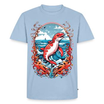 Créatures marines - T-shirt Premium bio Homme - bleu clair - Devant - Nico (187cm)