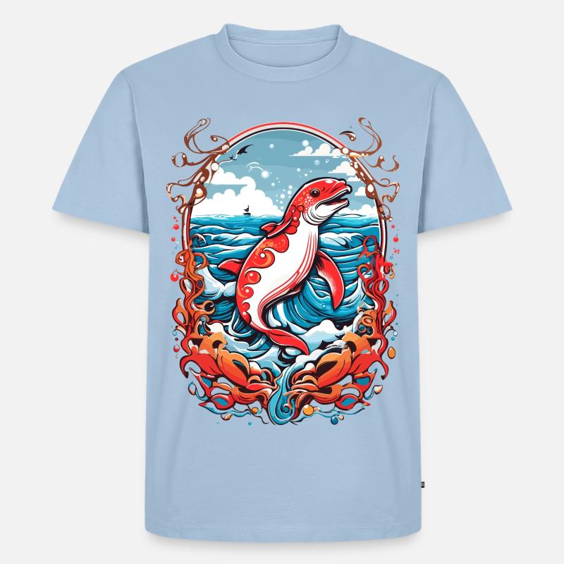 Meeresbewohner - Männer Premium Bio T-Shirt - Hellblau