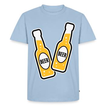 2 Grillage des bouteilles de bière (Beery / POS 3C) - T-shirt Premium bio Homme - bleu clair - Devant - Nico (187cm)